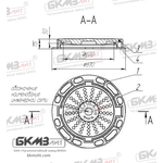 Люк чугунный тяжелый Т (С250)-7-60 с шарниром